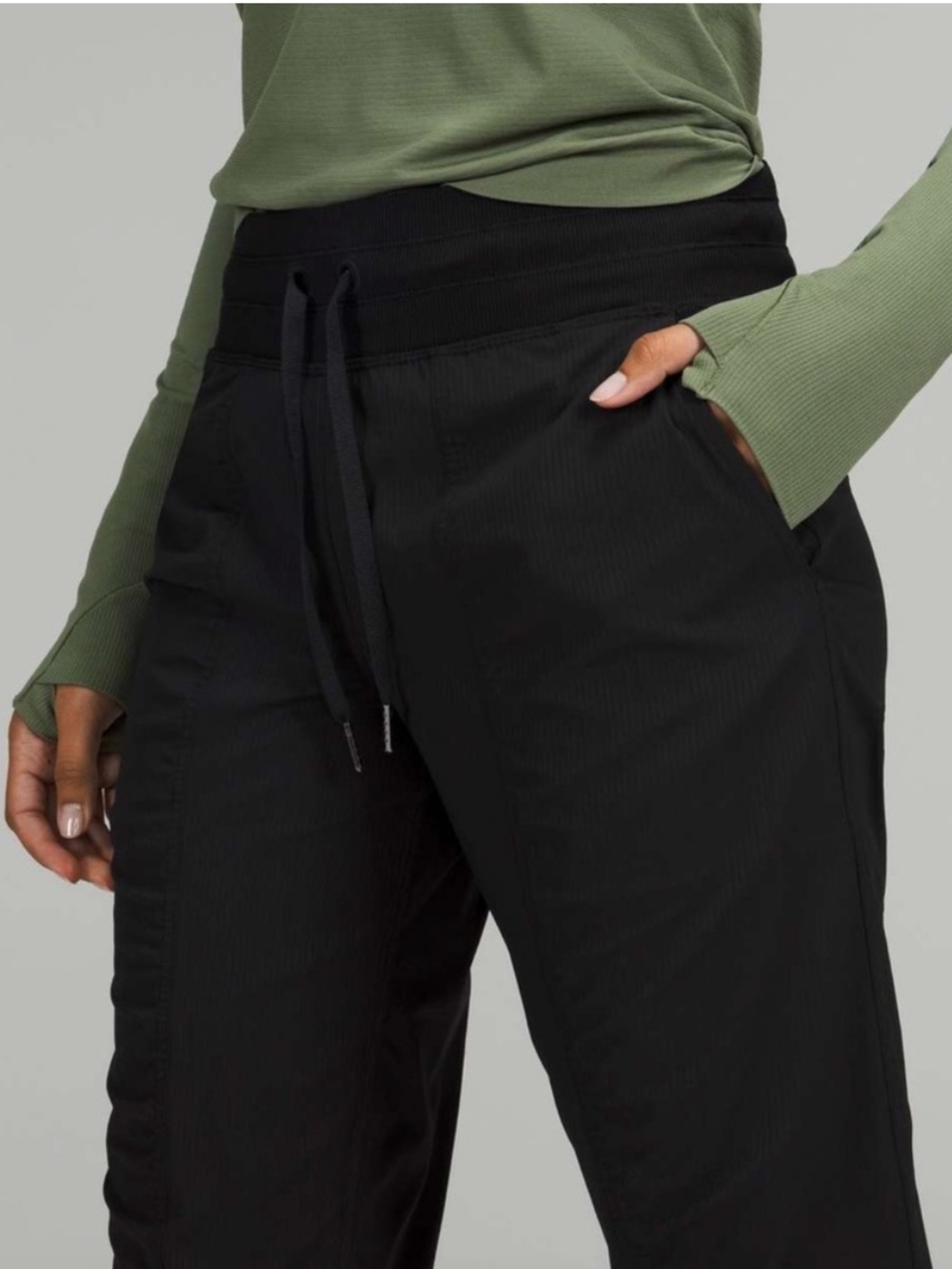 Lululemon Dance Studio Mid Rise Jogger Pants Full Length Black Travel Womens 8 - Picture 3 of 13